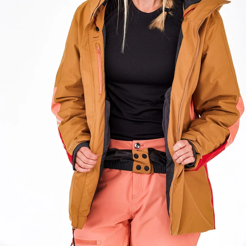 Parka Outdoor Mujer Spyder Field Café 