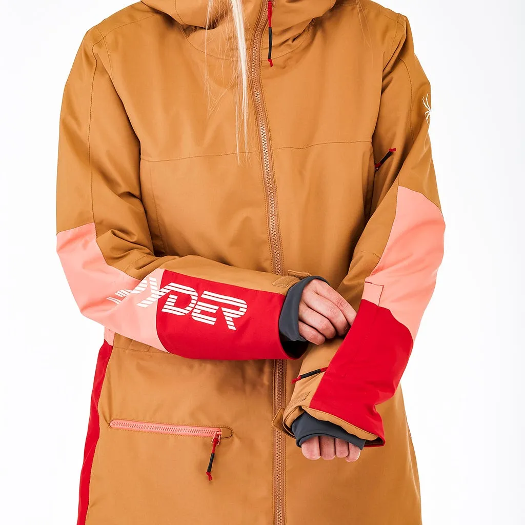 Parka Outdoor Mujer Spyder Field Café 