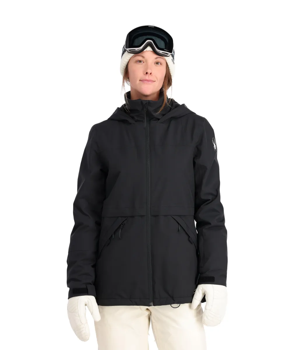 Parka Outdoor Mujer Spyder Field Negra