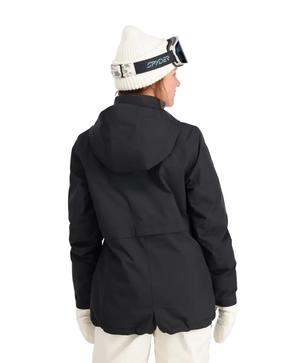 Parka Outdoor Mujer Spyder Field Negra