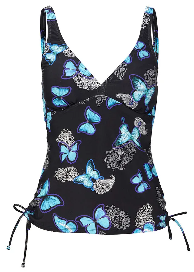 PARTE SUPERIOR DEL TANKINI SOSTENIBLE NEGROAZUL
