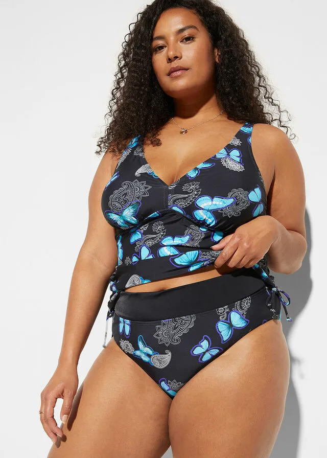 PARTE SUPERIOR DEL TANKINI SOSTENIBLE NEGROAZUL