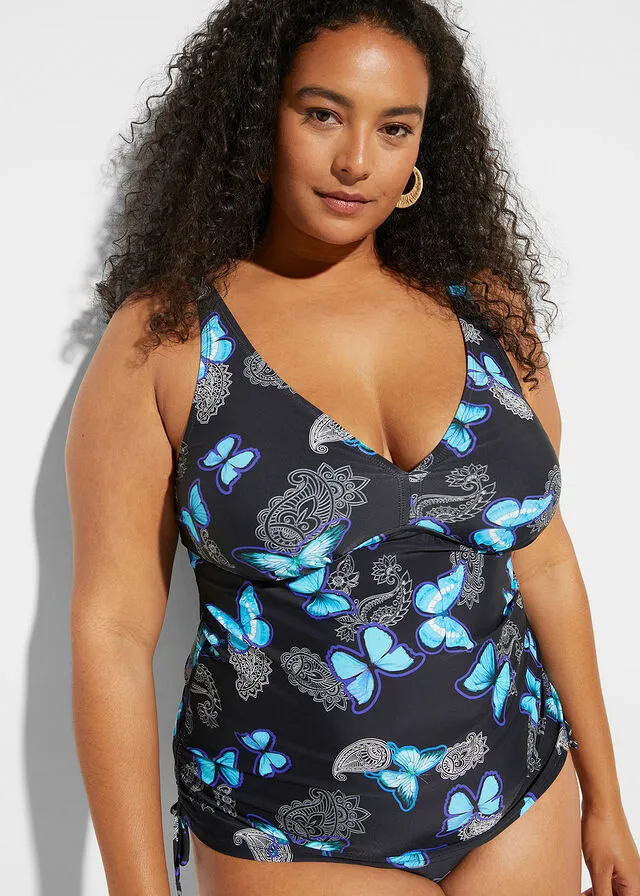 PARTE SUPERIOR DEL TANKINI SOSTENIBLE NEGROAZUL
