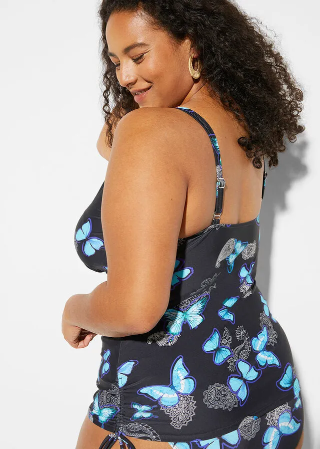 PARTE SUPERIOR DEL TANKINI SOSTENIBLE NEGROAZUL