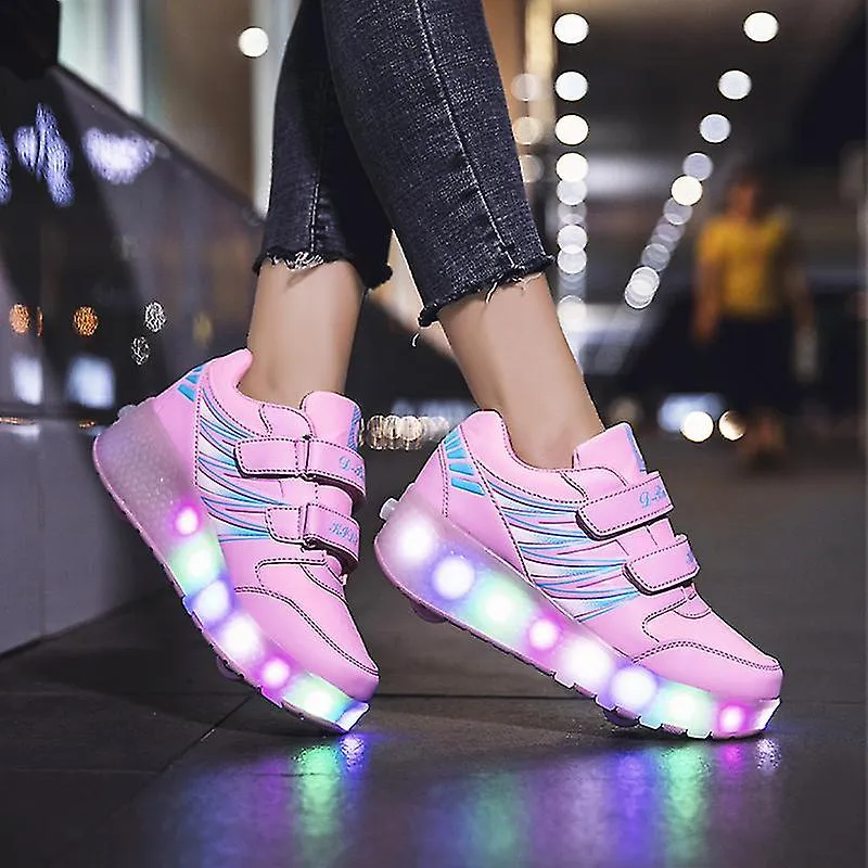 Patines roller 2 ruedas Zapatos brillantes iluminados Led Niños Niños Niñas Niños 2022 Moda Luminosa Botas deportivas Casual Sne