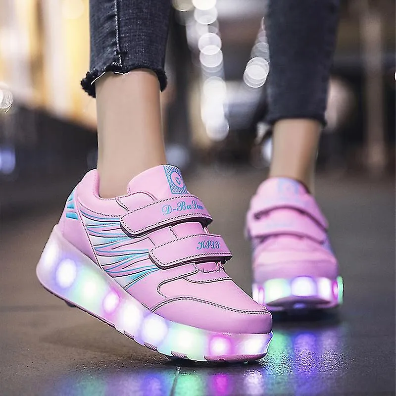 Patines roller 2 ruedas Zapatos brillantes iluminados Led Niños Niños Niñas Niños 2022 Moda Luminosa Botas deportivas Casual Sne