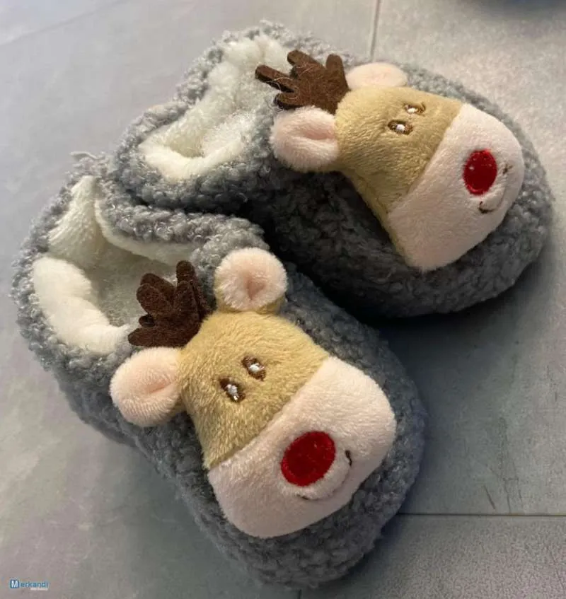 Patucos de bebé con motivo navideño