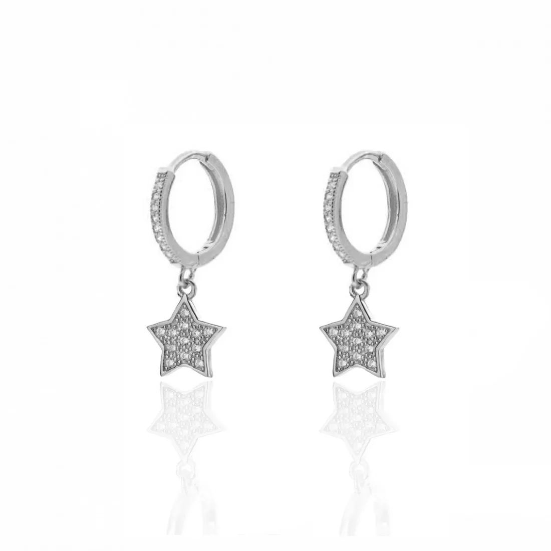 Pendientes Aro Circonitas Estrella Circonitas CL3176A