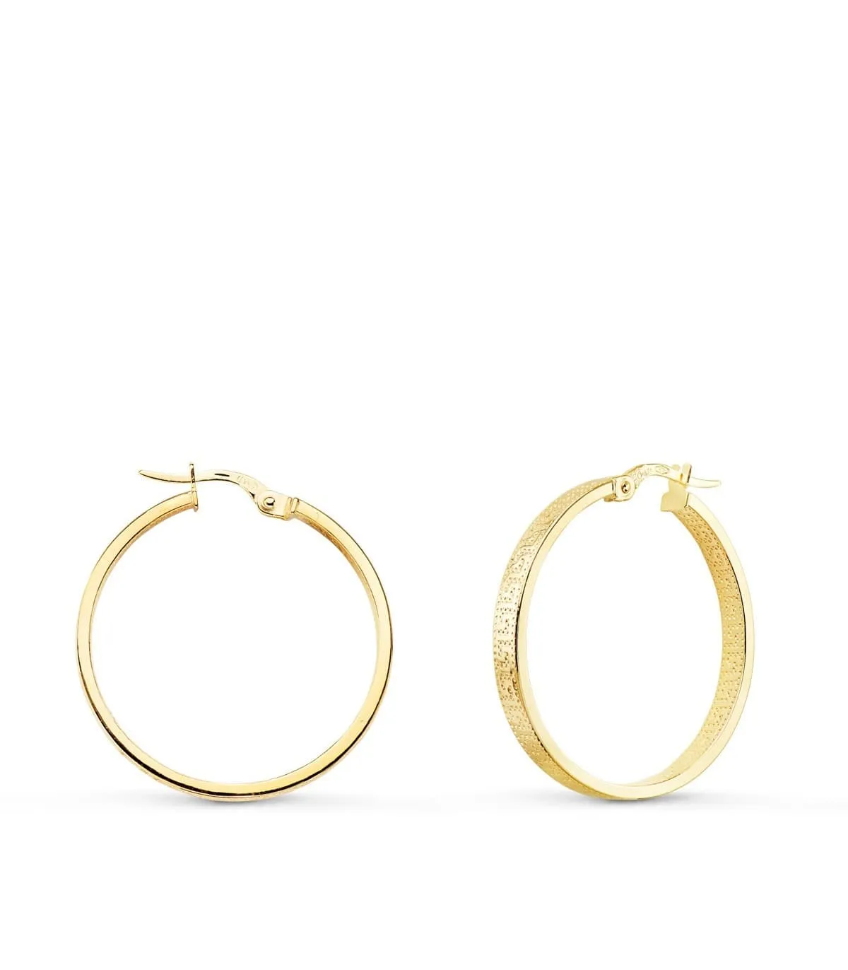 Pendientes Aros Oro 9K 28 mm Greca
