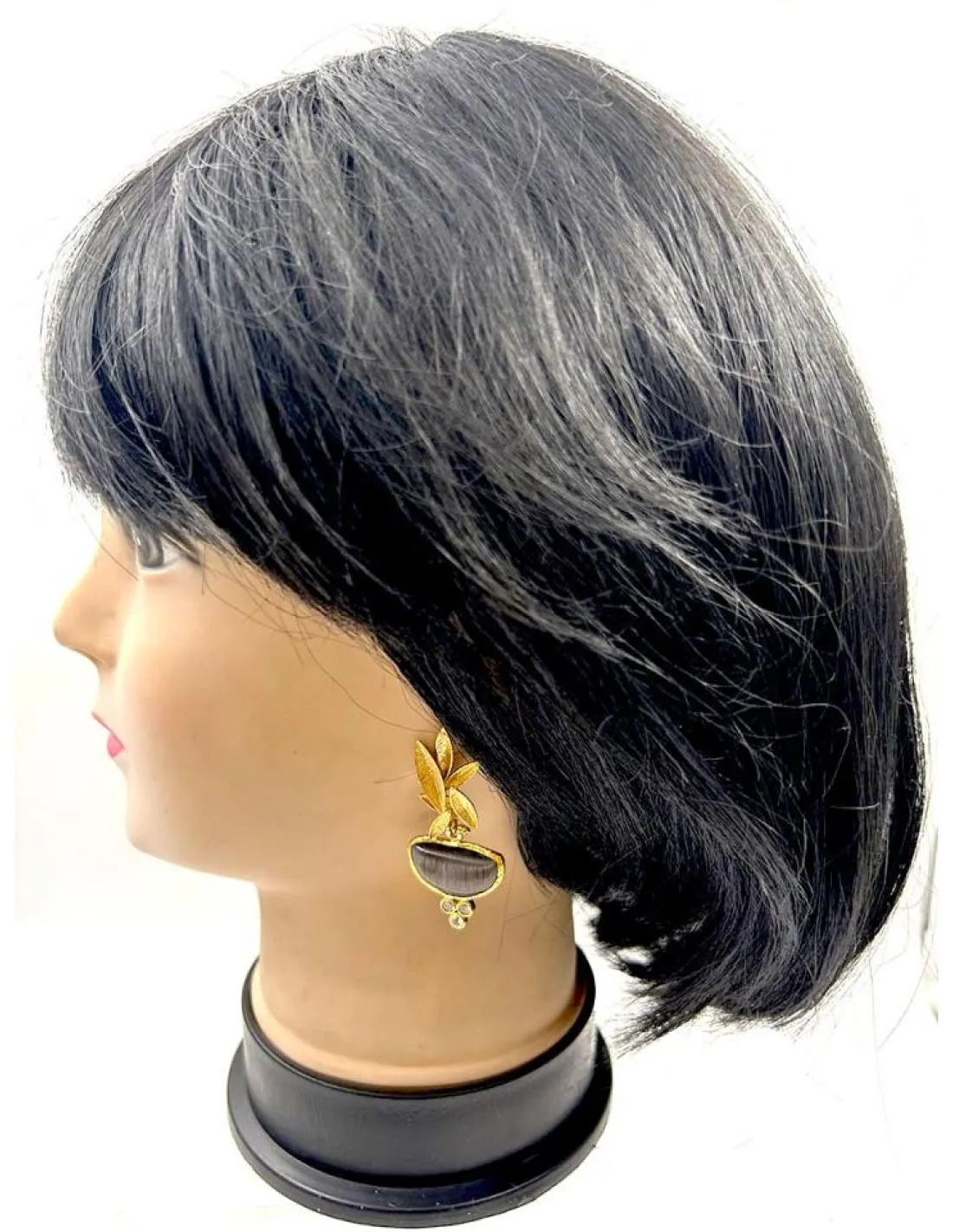 PENDIENTES BODA GRISES Y DORADOS MUY BONITOS CON CIRCONITAS