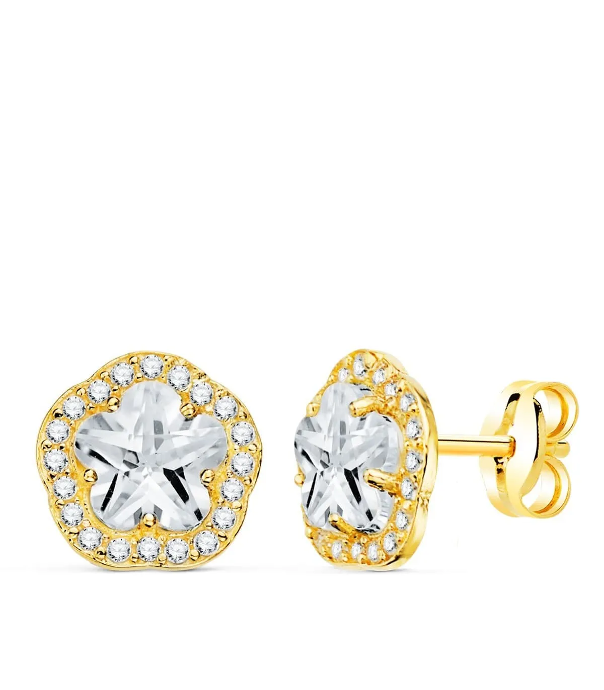Pendientes Celia Circonita 18 Ktes