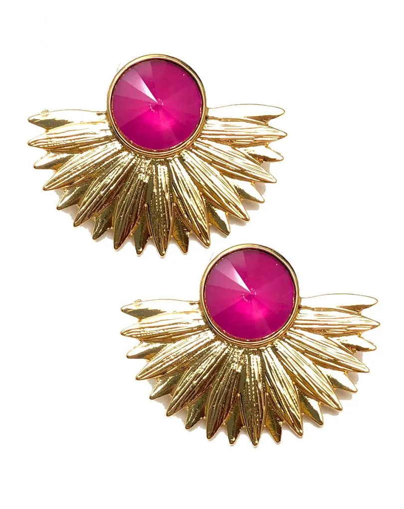PENDIENTES FUCSIAS Y BUGAMBILIAS QUE LE QUEDARAN PRECIOSOS