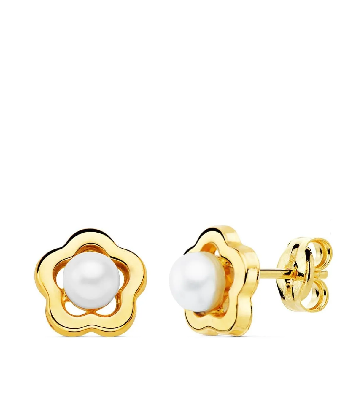 Pendientes niña Comunión Candela Oro 18K Flor