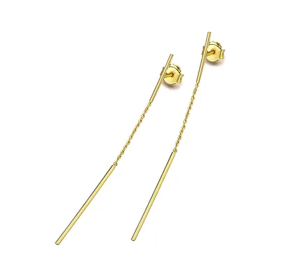 Pendientes Oro Barra Hilo GB022OA