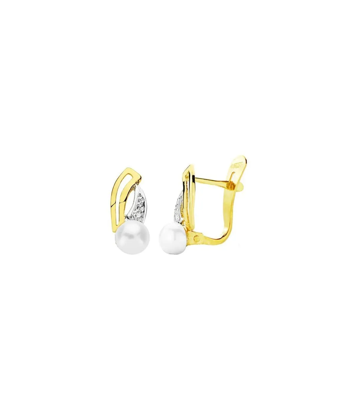 Pendientes oro bicolor Pirmina 18 Ktes
