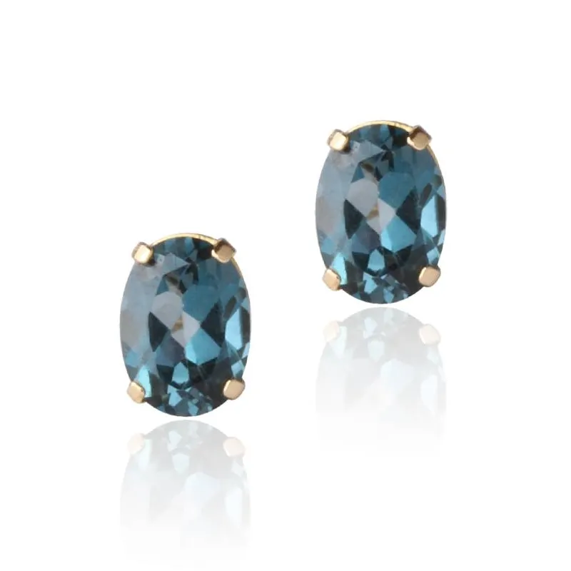 Pendientes "Candy" Oro 18k y Topacios Azules London Blue