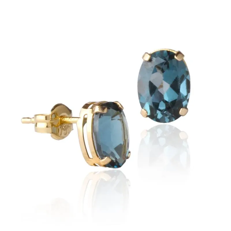 Pendientes "Candy" Oro 18k y Topacios Azules London Blue
