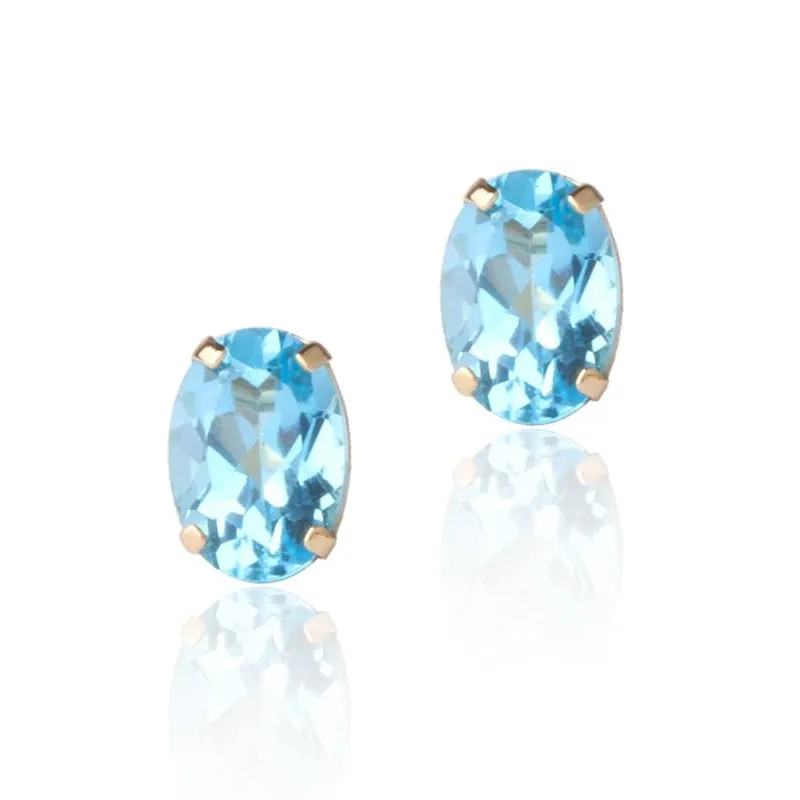 Pendientes "Candy" Oro 18k y Topacios Azules