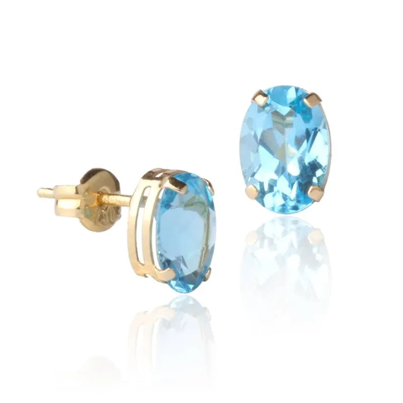 Pendientes "Candy" Oro 18k y Topacios Azules