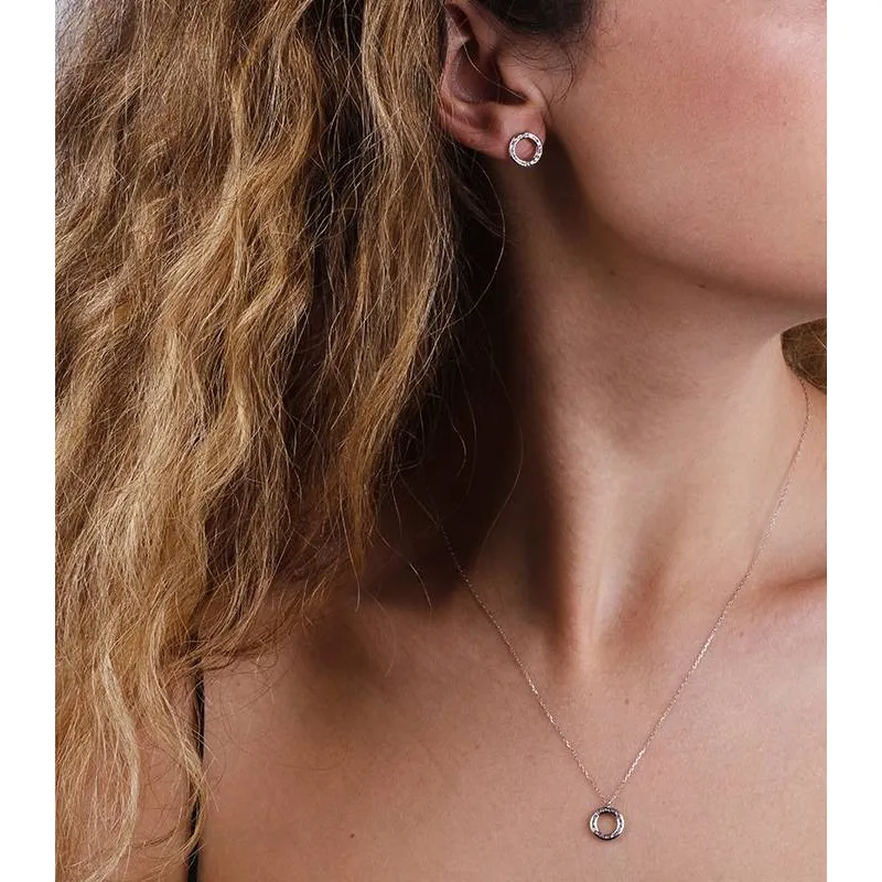Pendientes "Eclipse" Oro 18k  y circonitas