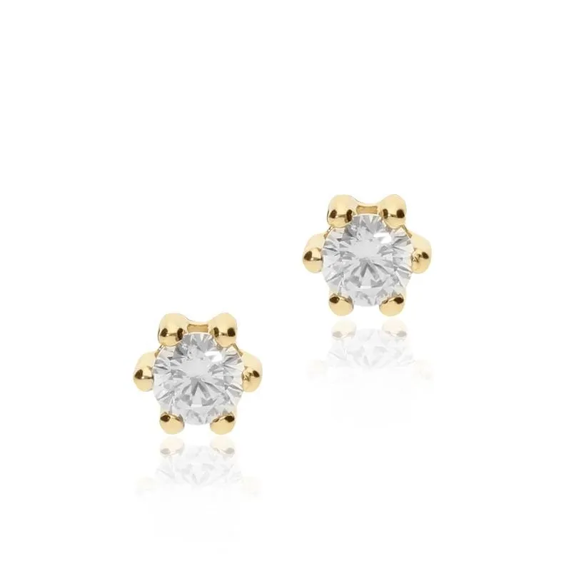 Pendientes "Isis" Oro 18k  y circonitas
