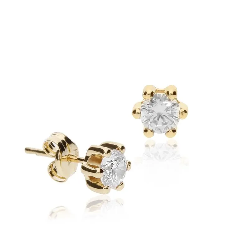 Pendientes "Isis" Oro 18k  y circonitas