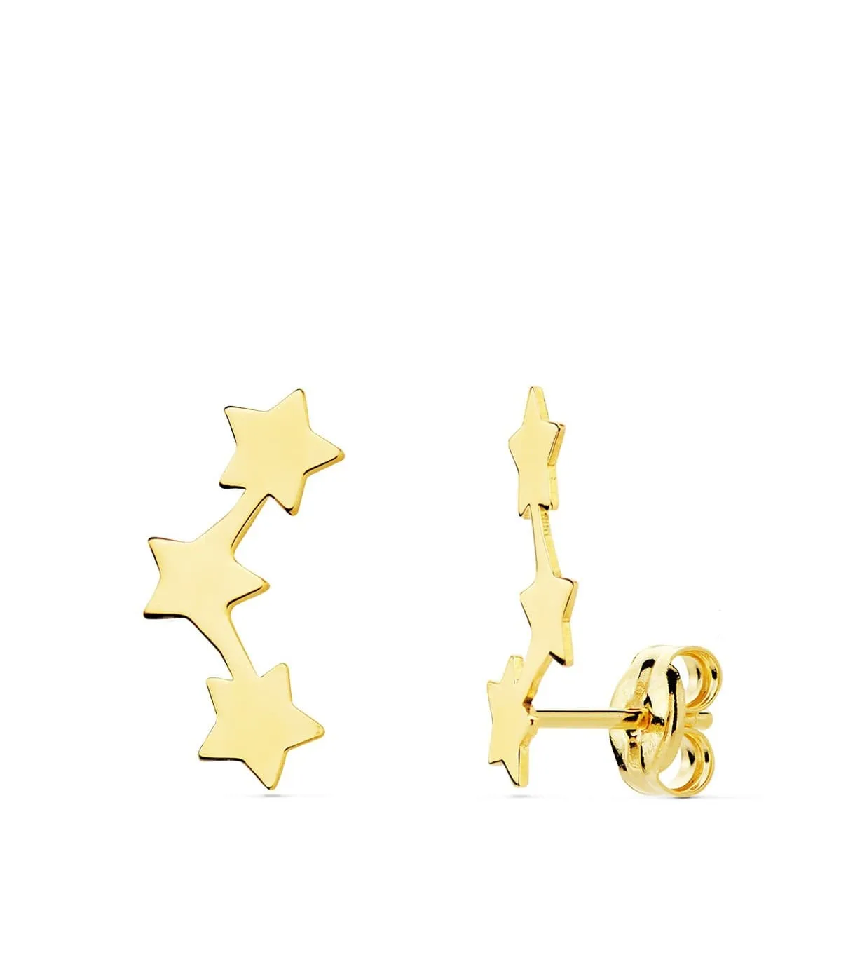 Pendientes Trepadores Little Star Oro 18K