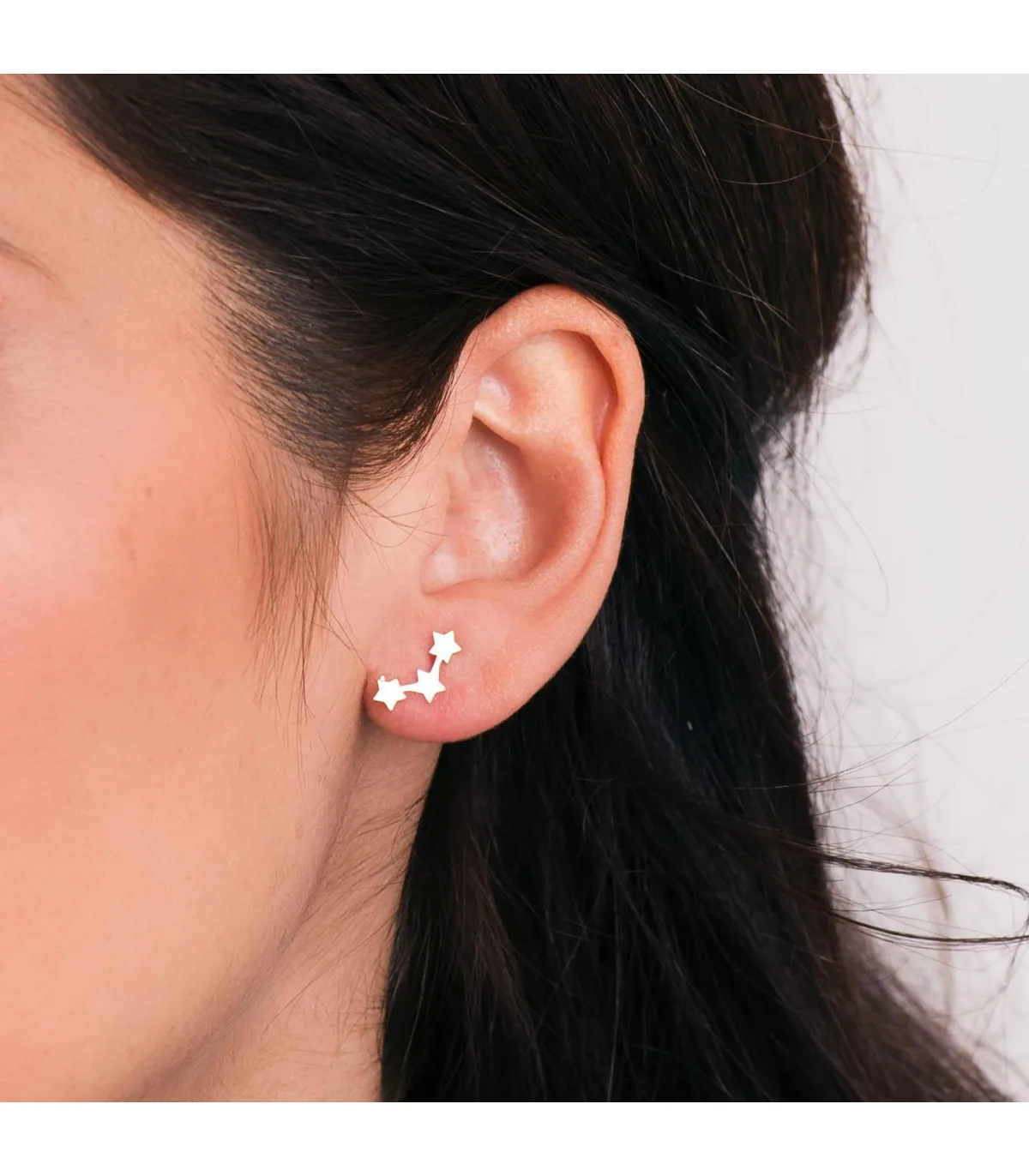 Pendientes Trepadores Little Star Oro 18K