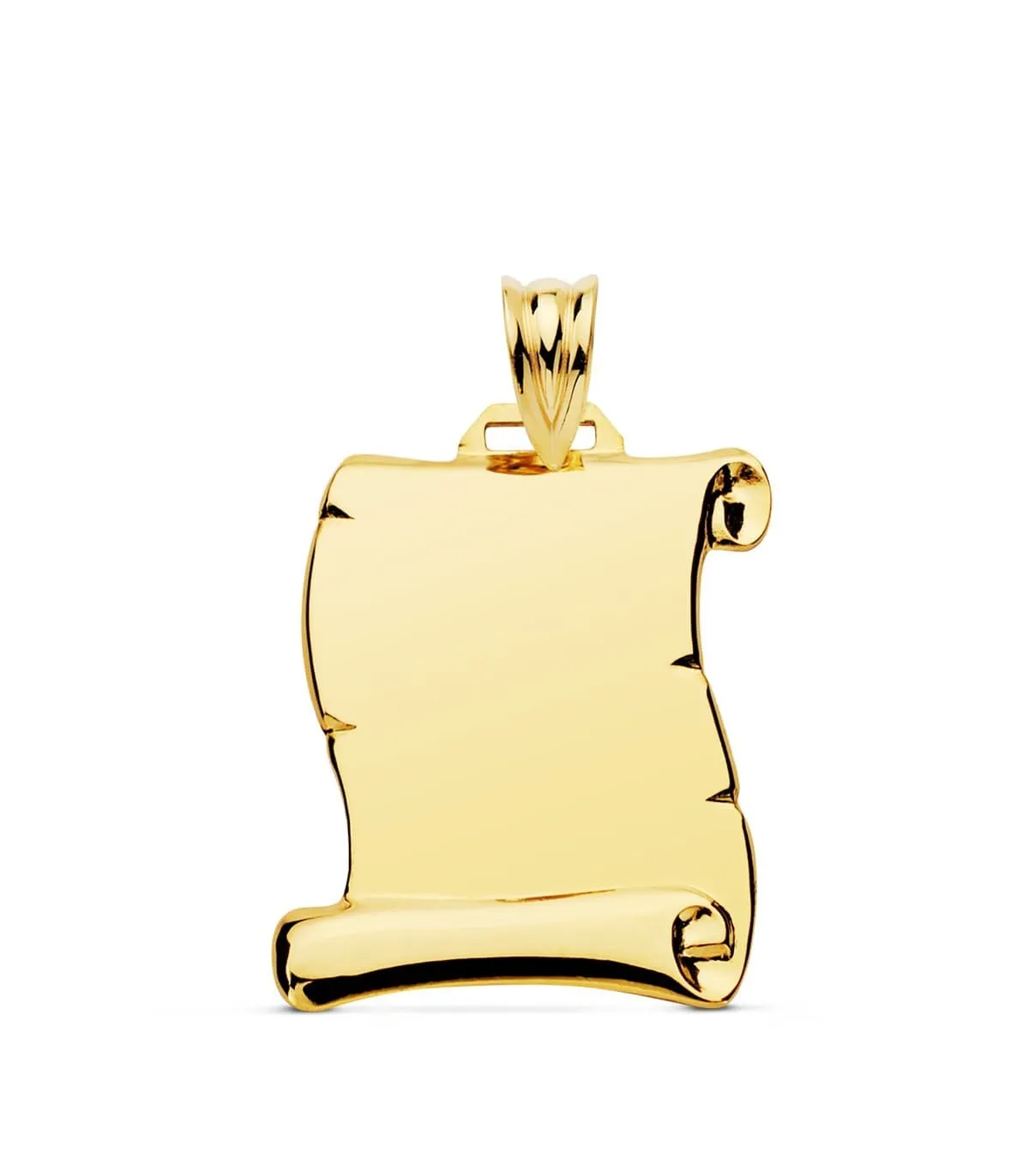 Pergamino Colgante liso Oro 18K 26 mm