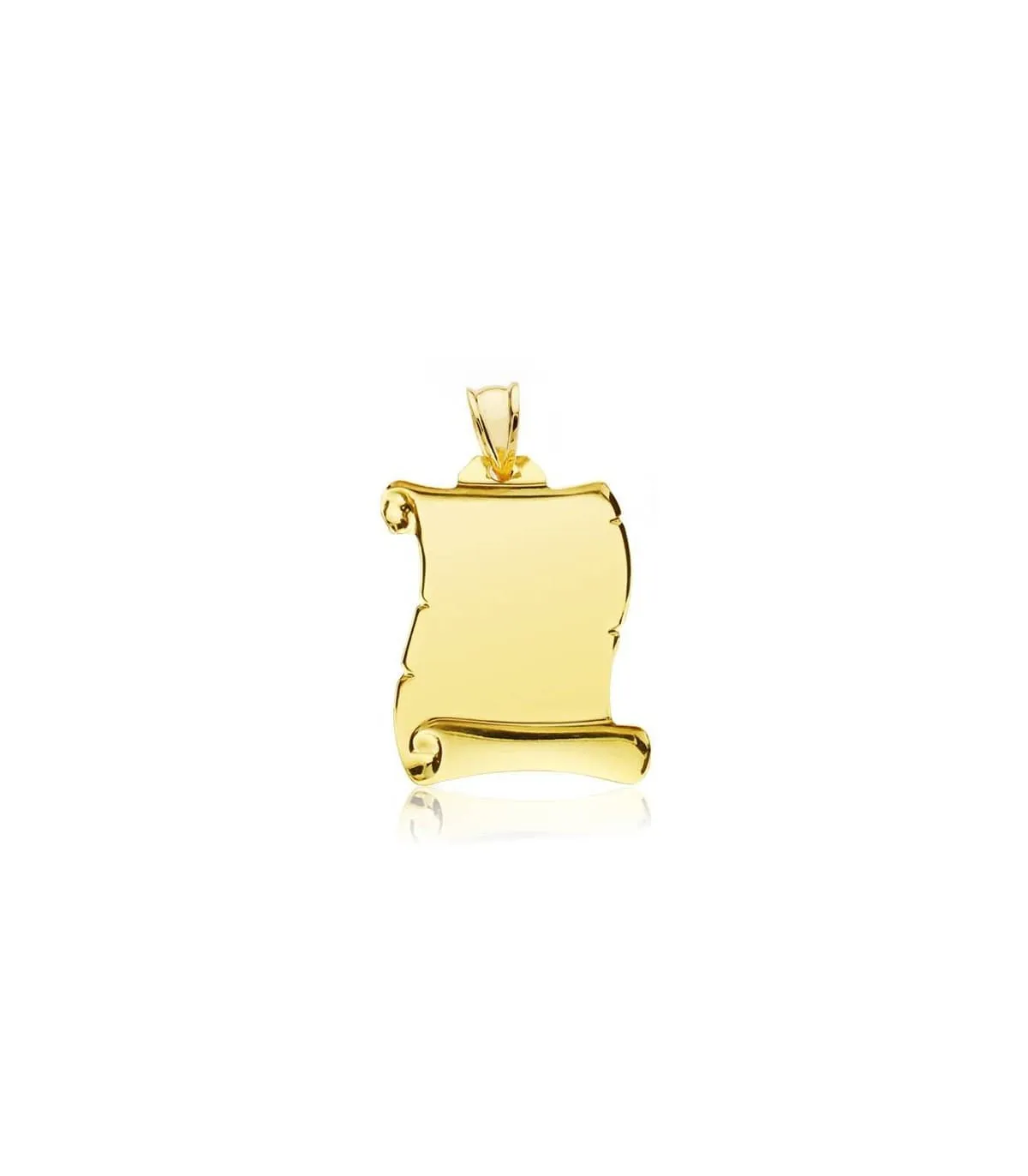 Pergamino Colgante liso Oro 18K 26 mm