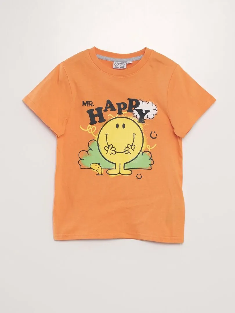 PIJAMA CORTO  'MONSIEUR MADAME'  2 PIEZAS  NARANJA