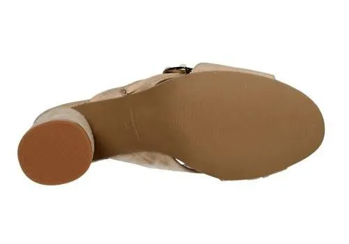 Pinky Ante Taupe Cruzado Hebilla Lateral Oro/perlas