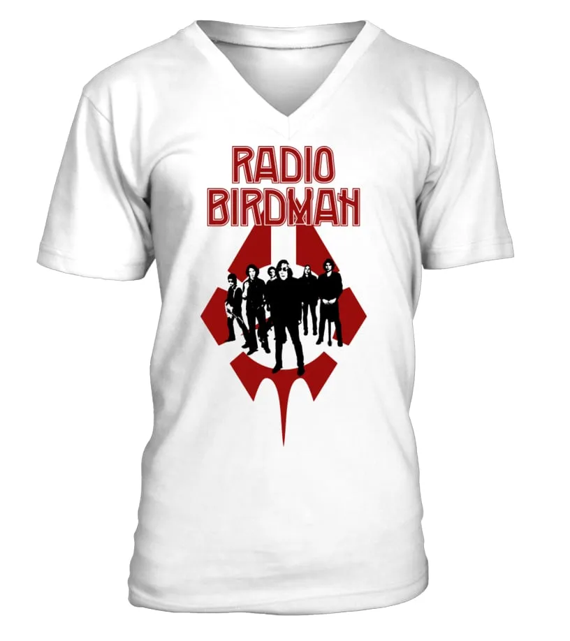 PNK052WT. RADIO BIRDMAN  RADIOS APPEAR (1977) 2 CAMISETA CUELLO EN V UNISEX