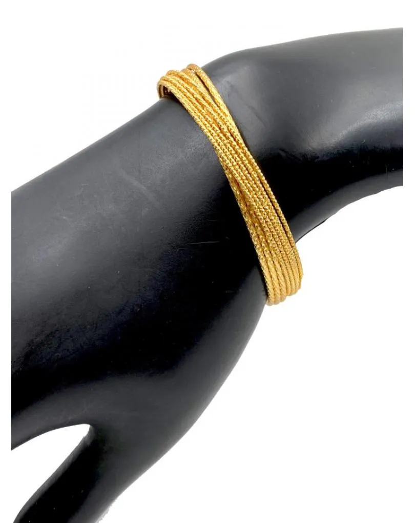 PULSERAS DORADAS MUJER CON BAÑO DE ORO SEMANARIO ENTRELAZADO