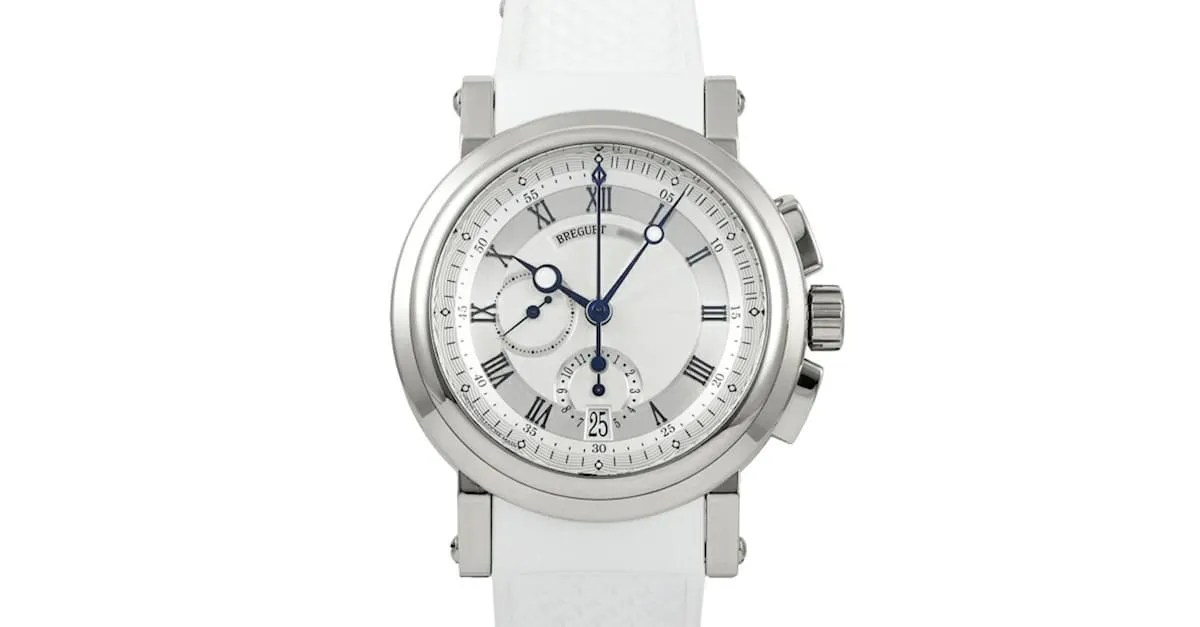 Reloj Breguet Marine 5827BB/12/5ZU con esfera plateada 
