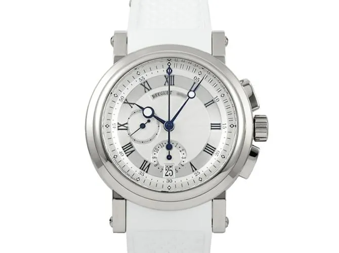 Reloj Breguet Marine 5827BB/12/5ZU con esfera plateada 