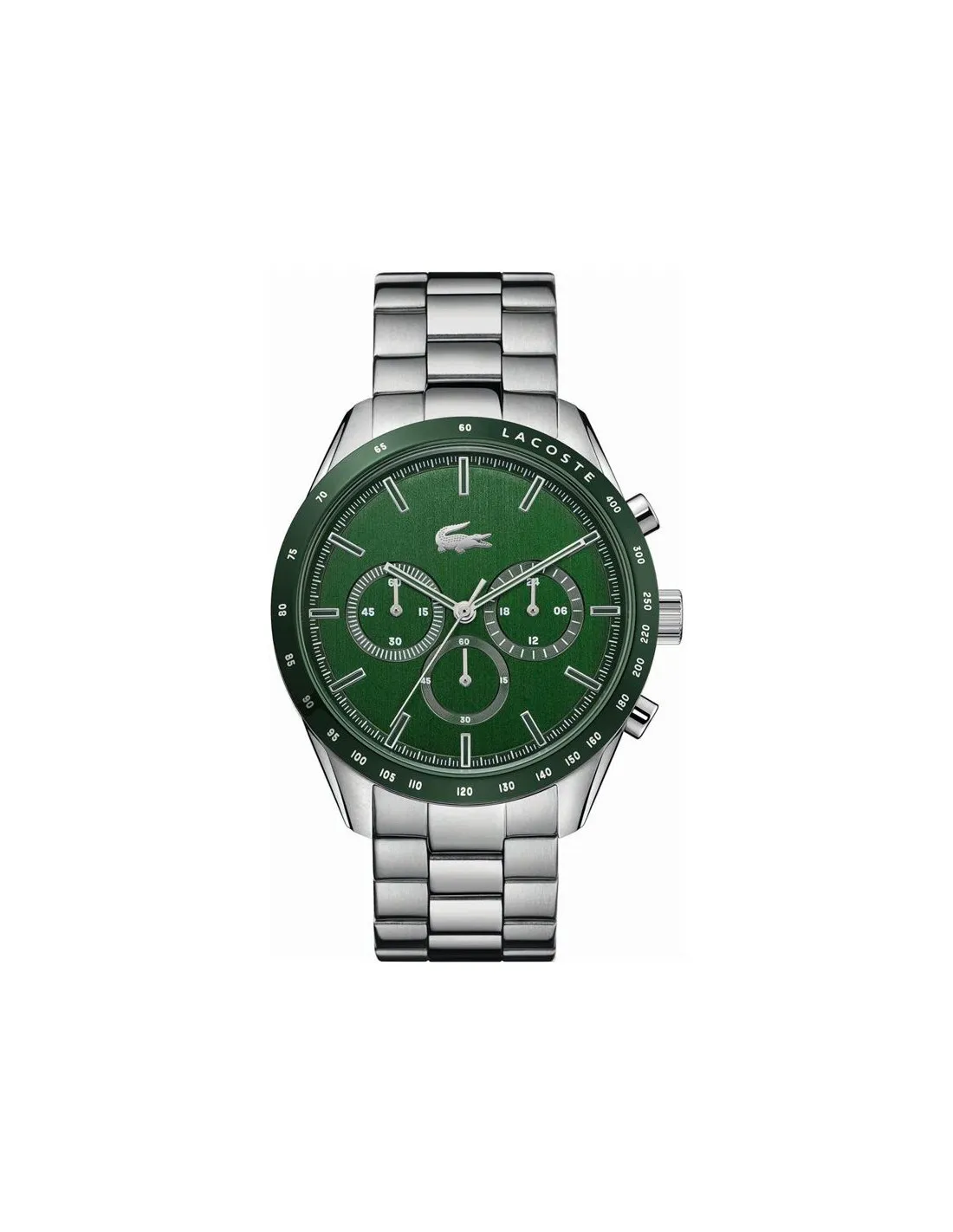 Reloj cronógrafo, Lacoste  caja de acero inoxidable de 42mm, esfera verde