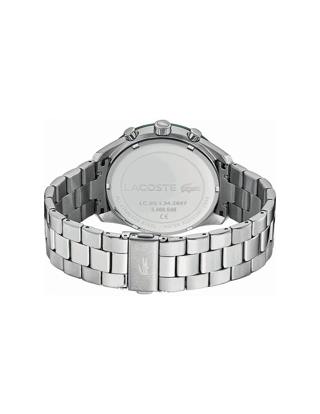 Reloj cronógrafo, Lacoste  caja de acero inoxidable de 42mm, esfera verde