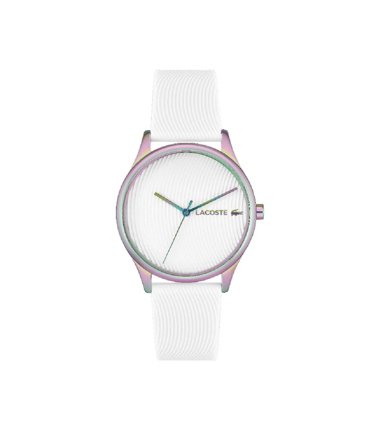 RELOJ LACOSTE FALDA MUJER SILICONA BLANCA A RAYAS  2001353