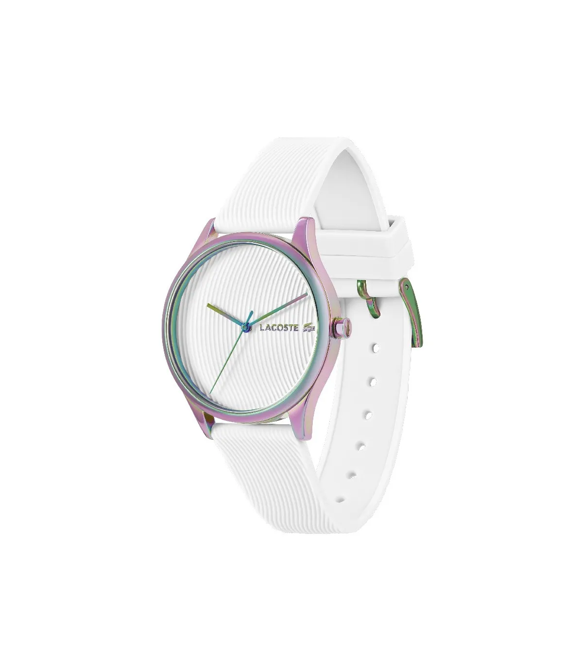 RELOJ LACOSTE FALDA MUJER SILICONA BLANCA A RAYAS  2001353