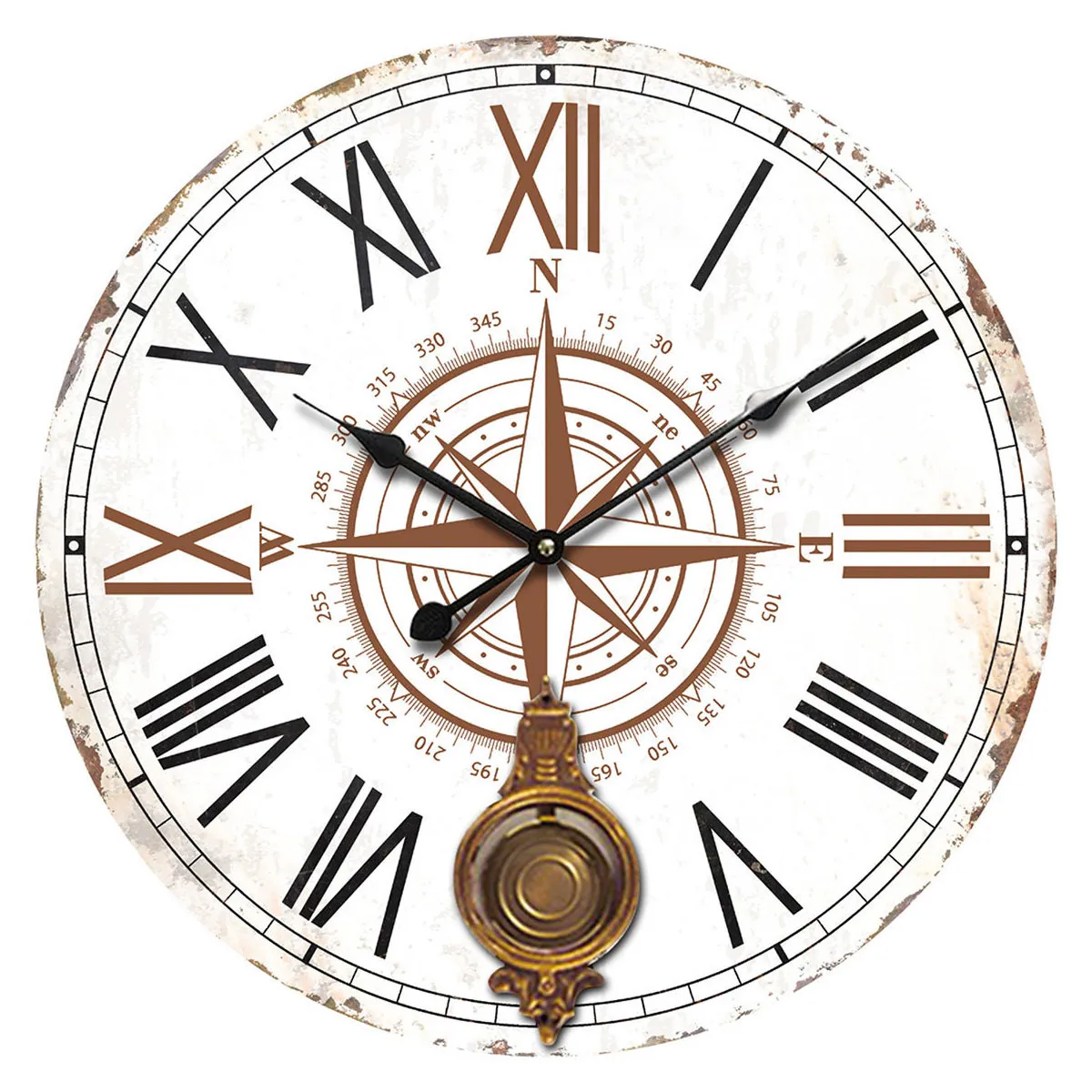 Reloj Pared Brújula