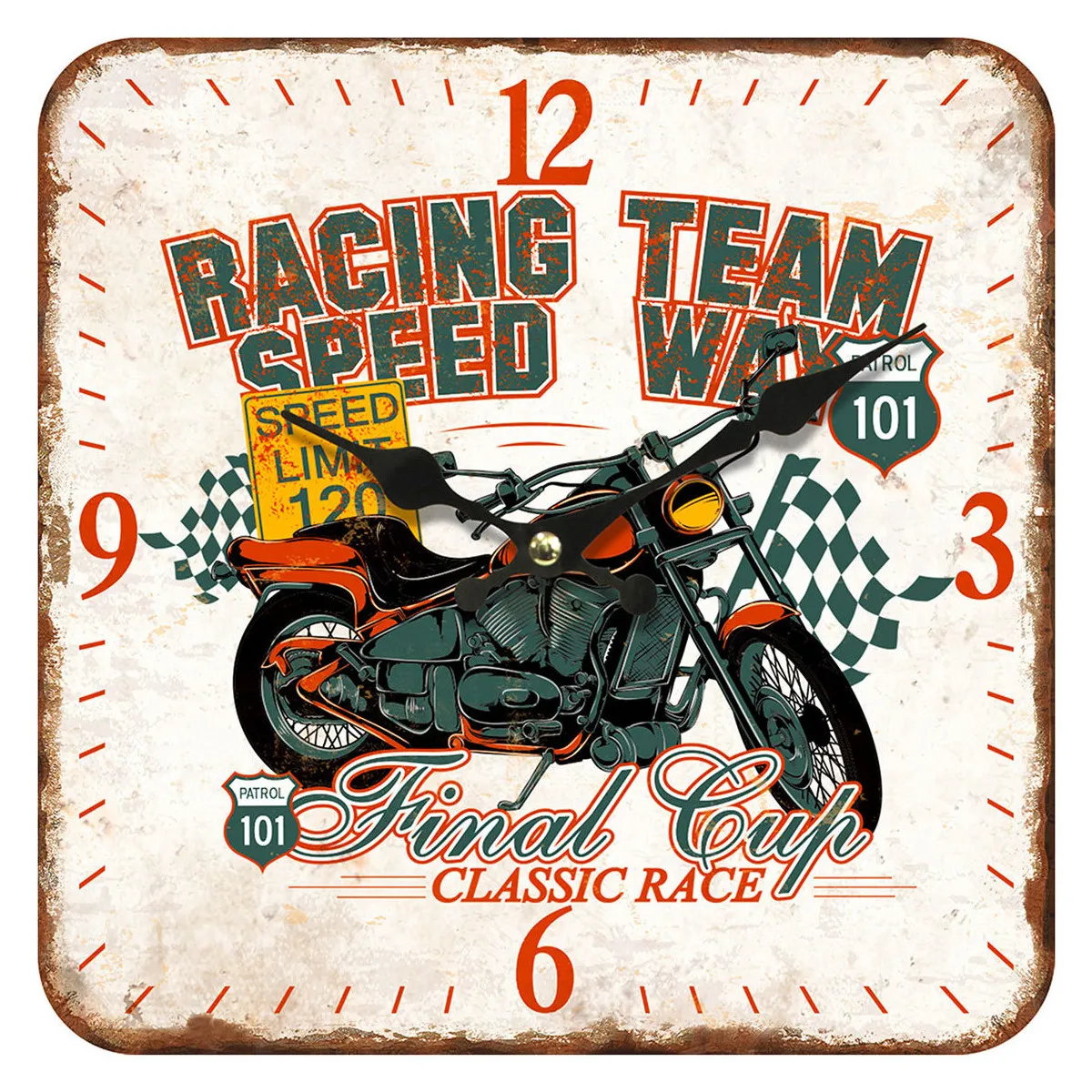Reloj Pared Motorbike