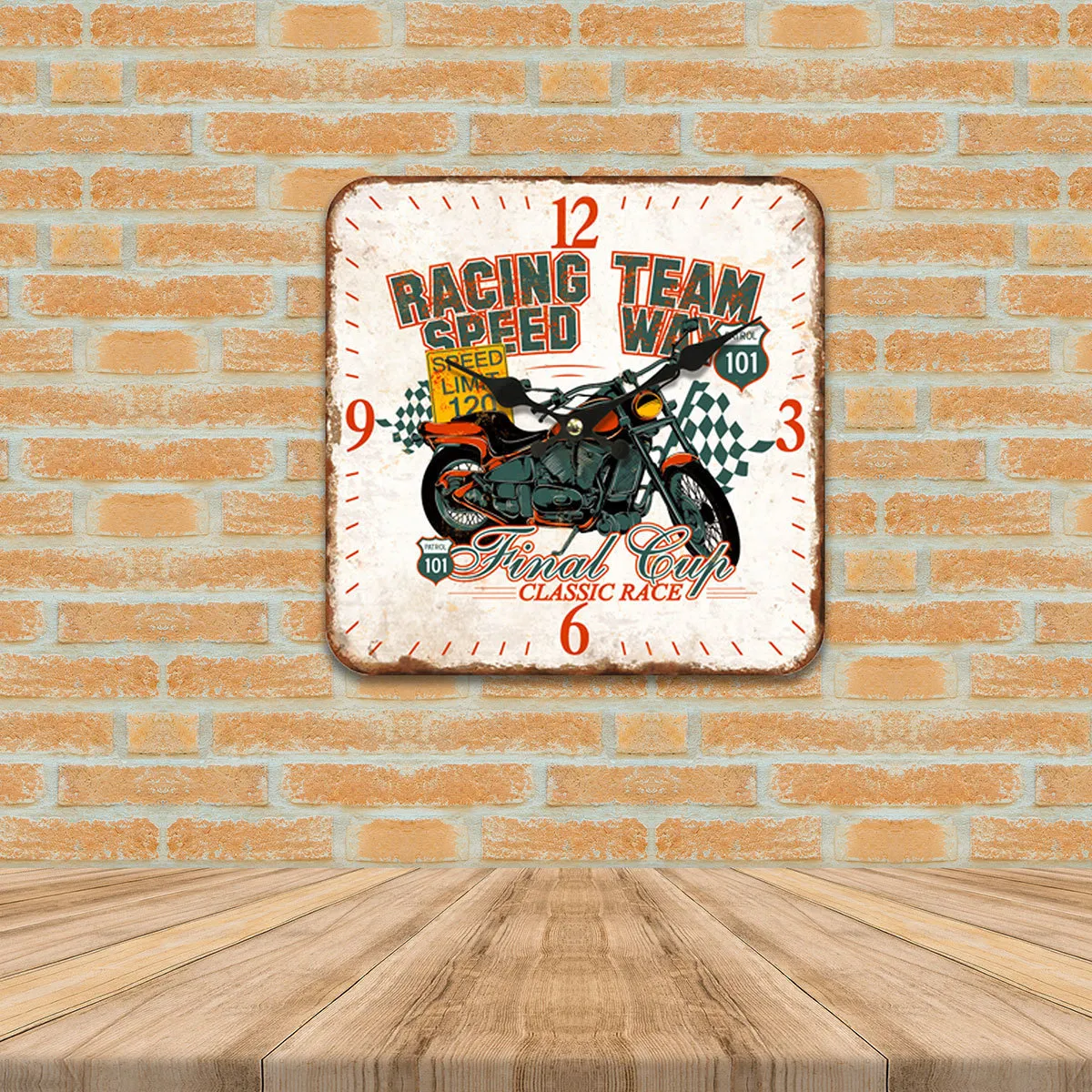 Reloj Pared Motorbike