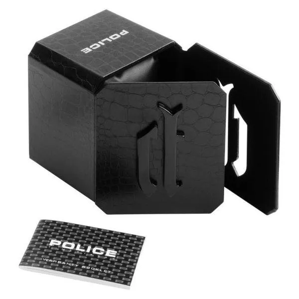 reloj police mission plateado