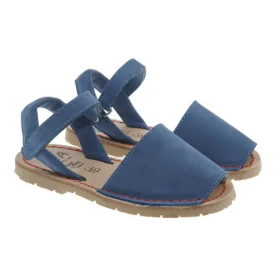RIAMenorquinas velcro piel ante pespuntes Ria 20090