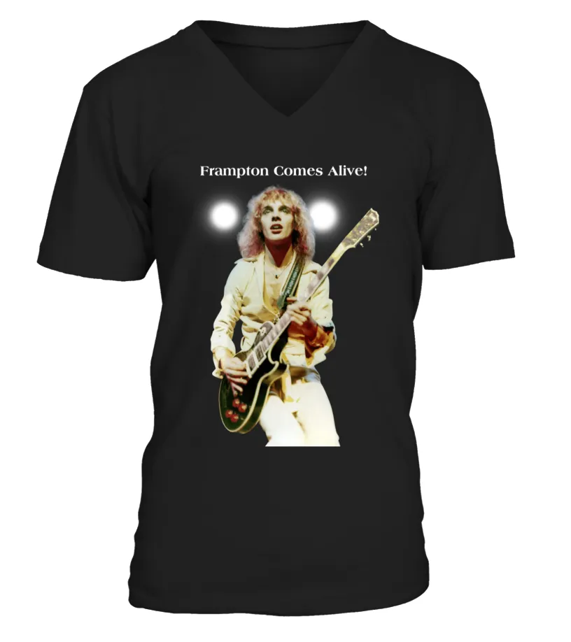 RK70S415BK. FRAMPTON COMES ALIVE ( 1976)  PETER FRAMPTON (1) CAMISETA CUELLO EN V UNISEX