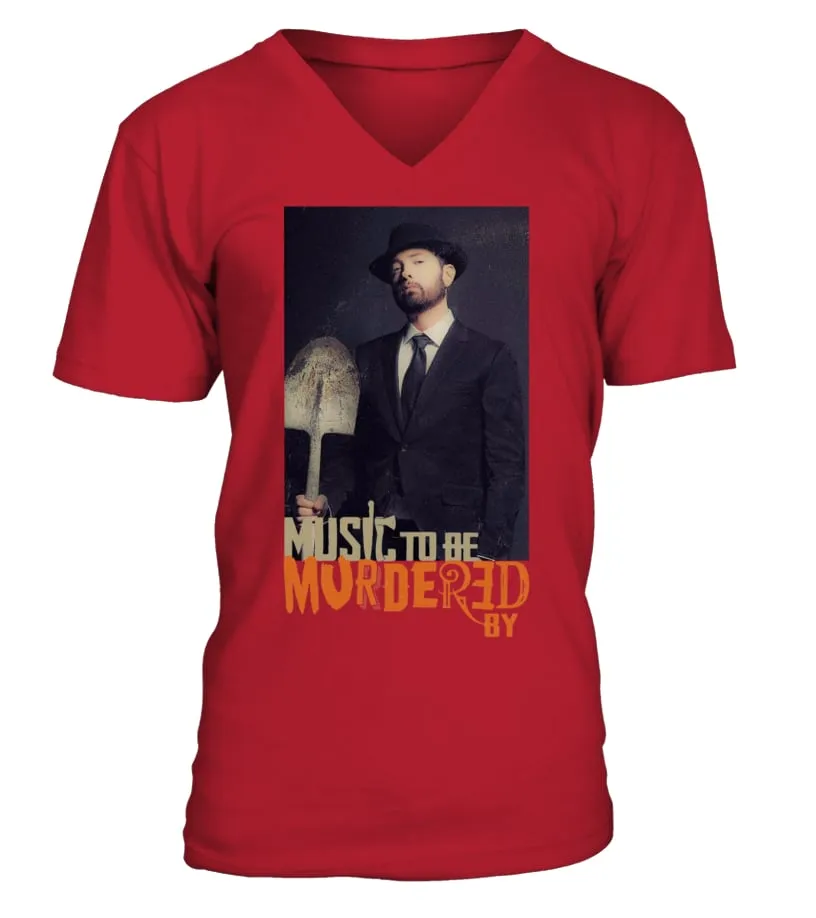 RP230001RD. EMINEM  MUSIC TO BE MURDERED BY CAMISETA CUELLO EN V UNISEX