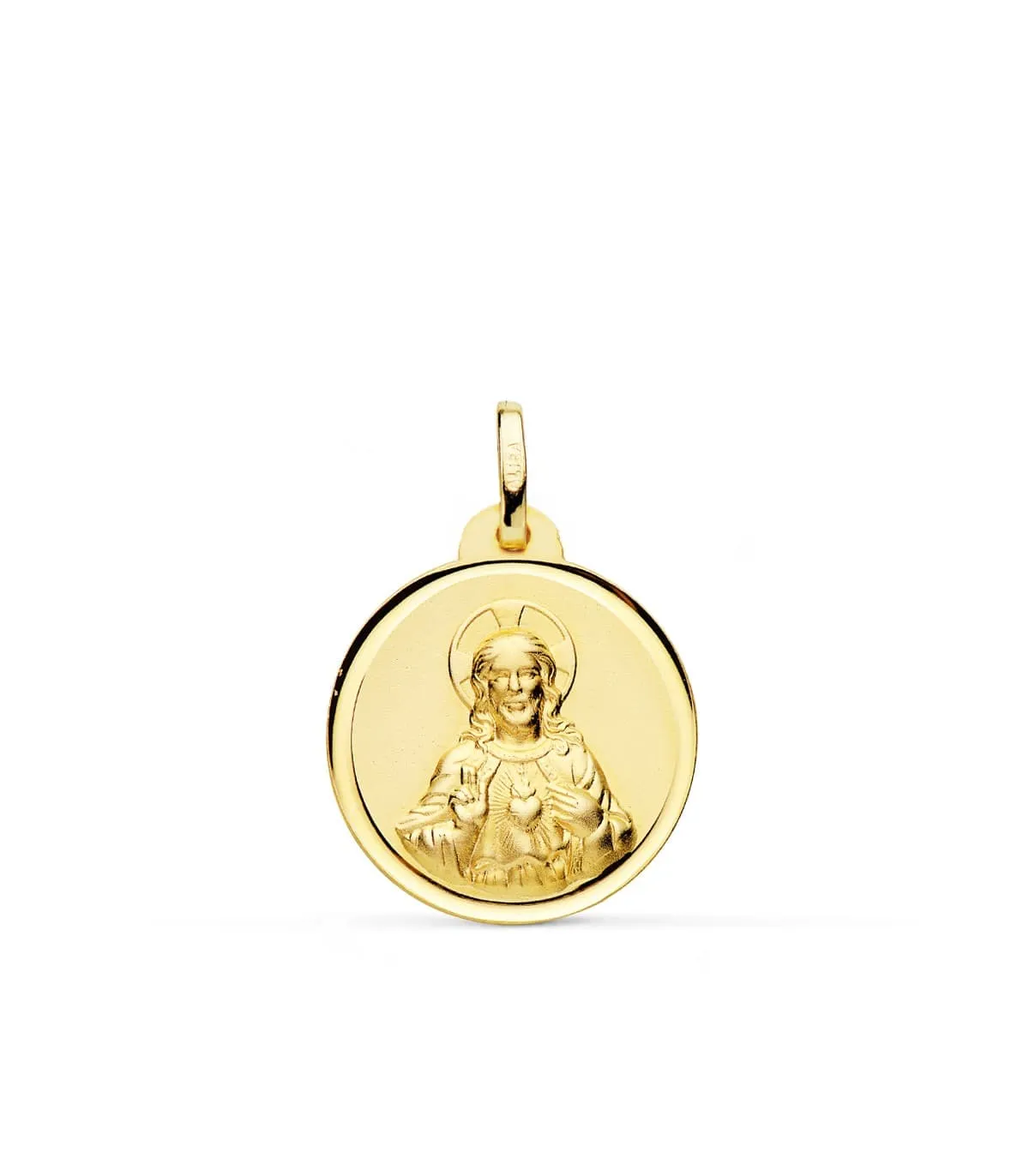Sagrado Corazón de Jesús Bisel Oro 18K 20 mm