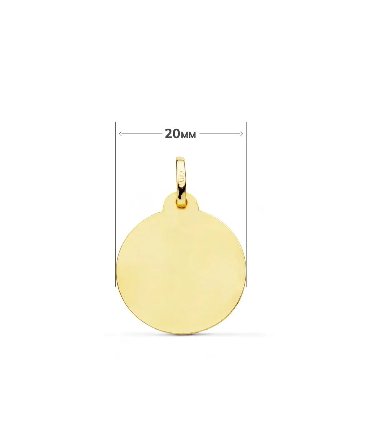 Sagrado Corazón de Jesús Bisel Oro 18K 20 mm