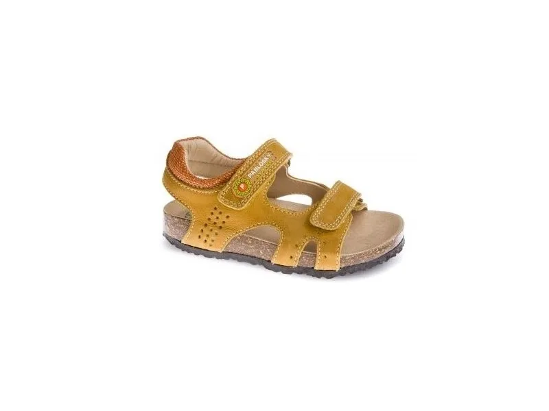 SANDALIA CON AJUSTE DE VELCRO 501882 PABLOSKY EN COLOR MOSTAZA